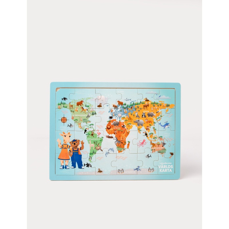 Lollo & Bernie, Puzzle, World Map, 24 Pieces