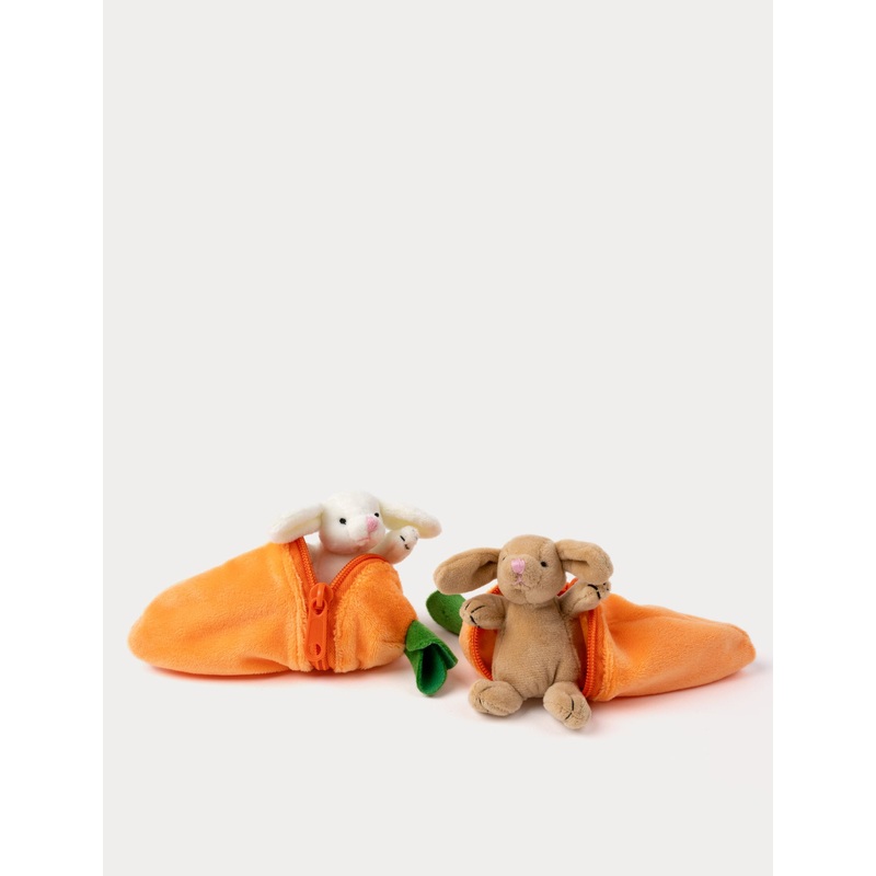 Bunnies in Carrots, Plush Duo