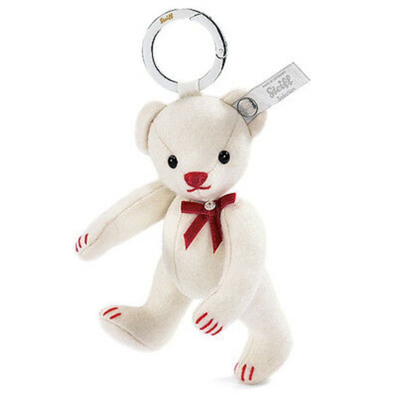 Selection Felt White Teddy Bear Keyring