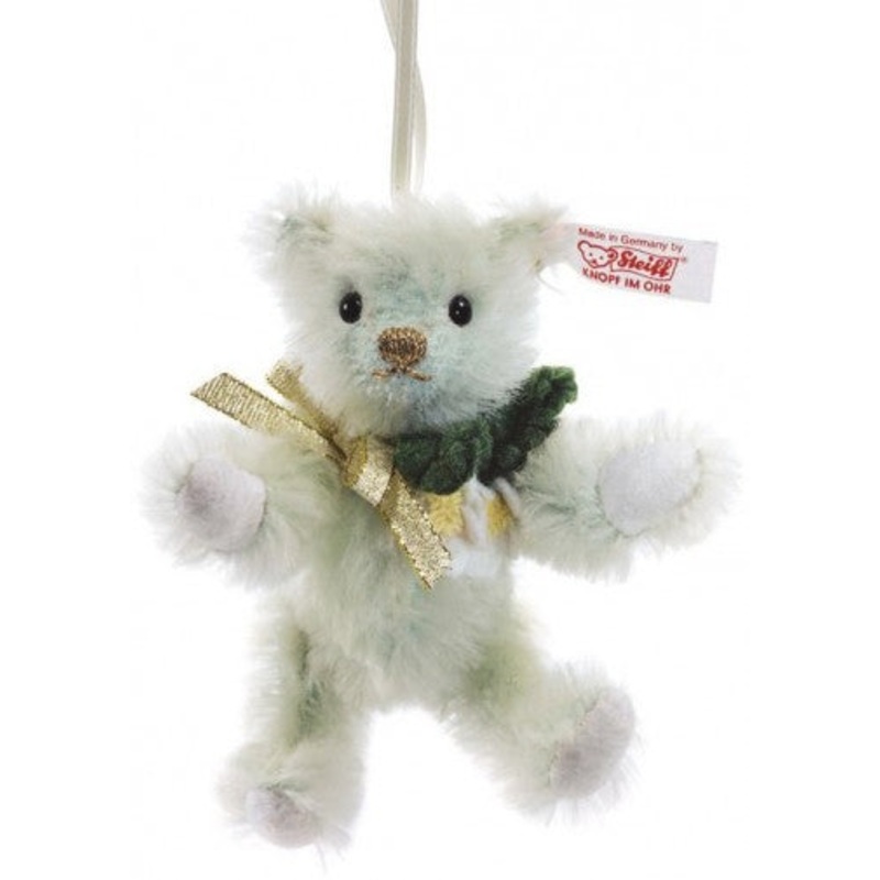 Christmas Rose Ornament Teddy Bear (10 cm)