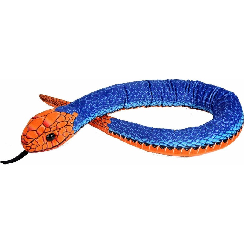 Printed Blue Coral Snake Stuffed Animal - 54"