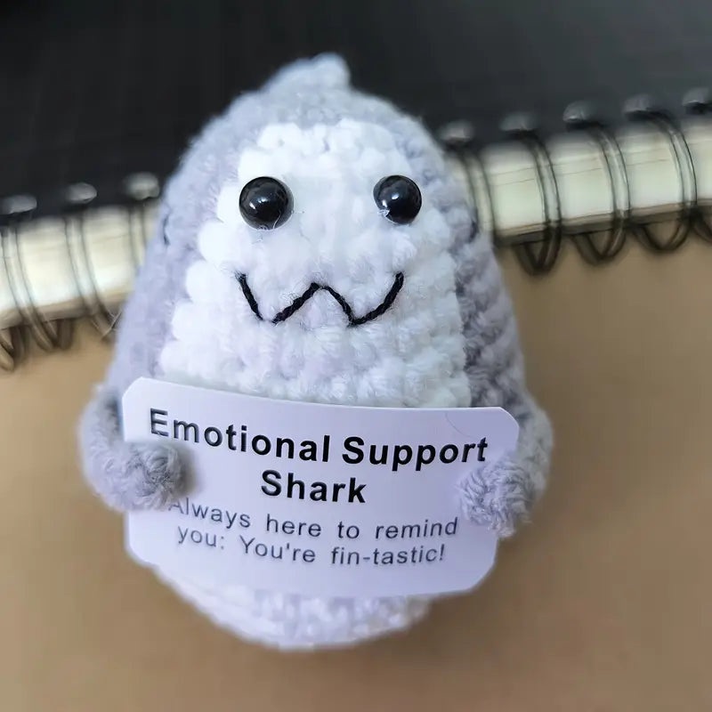 Crochet Emotional Support Grey Shark