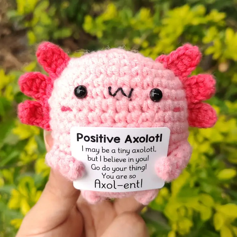 Crochet Emotional Support Pink Axolotl