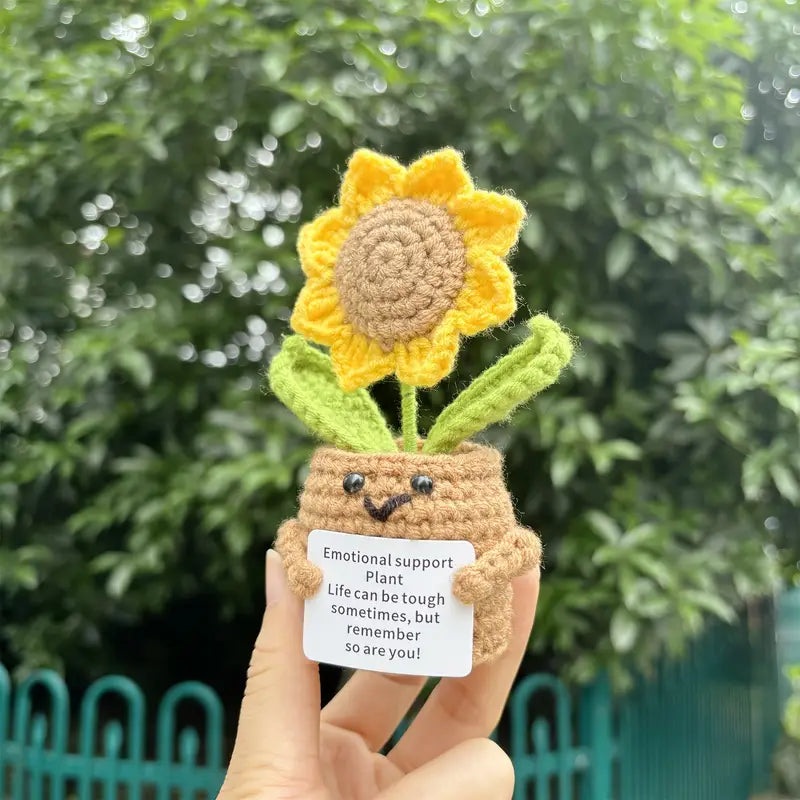 Crochet Emotional Support Sunflower