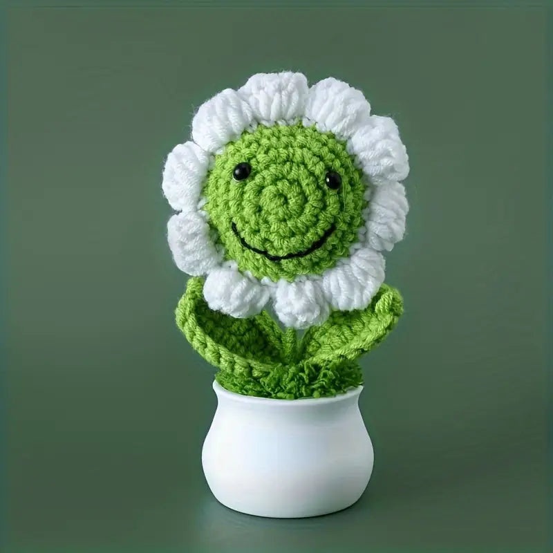 Crochet Emotional Support Sunflower Green
