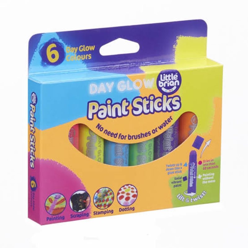 LITTLE BRIAN PAINT STICKS DAY GLOW 6PK
