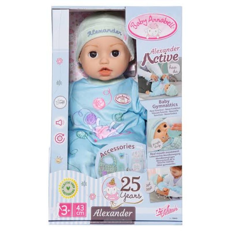 BABY ANNABELL ACTIVE ALEXANDER 43CM DOLL