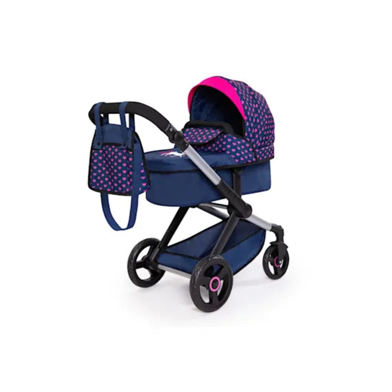 Bayer Xeo Compact Doll Pram Blue/Heart