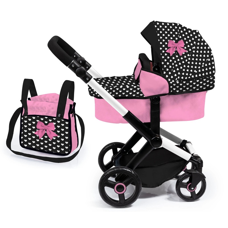 BAYER XEO COMPACT DOLL PRAM PNK/W HEART