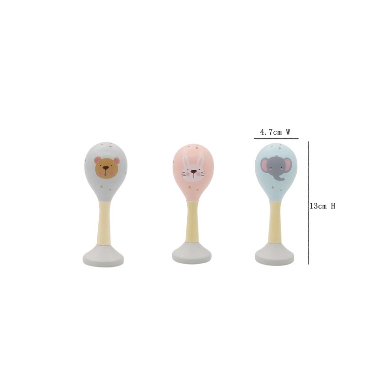 WOODEN BABY ANIMAL MARACA CALM