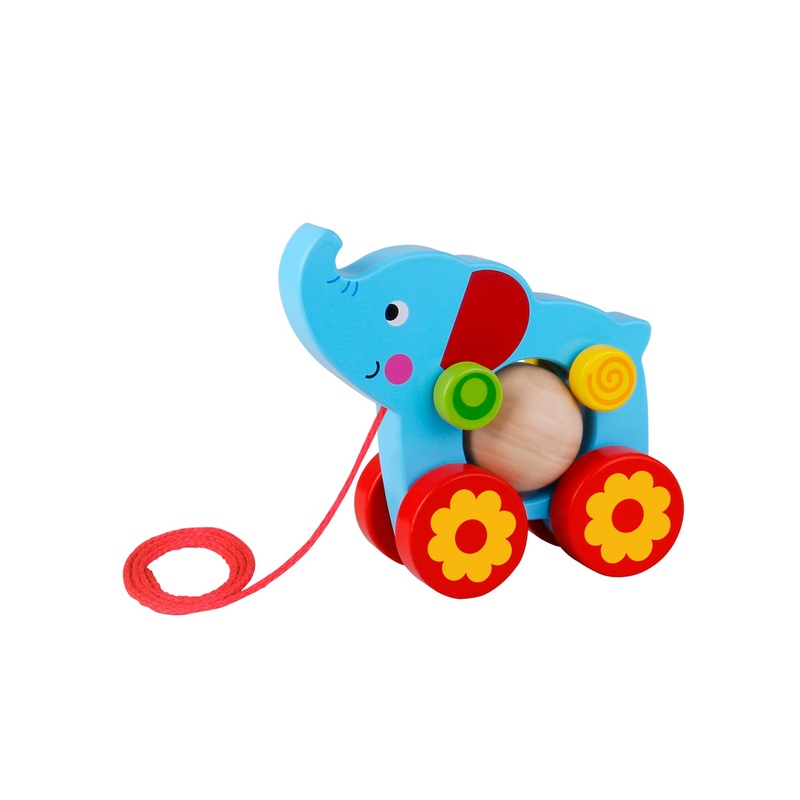 Wooden Pull Along Elephant