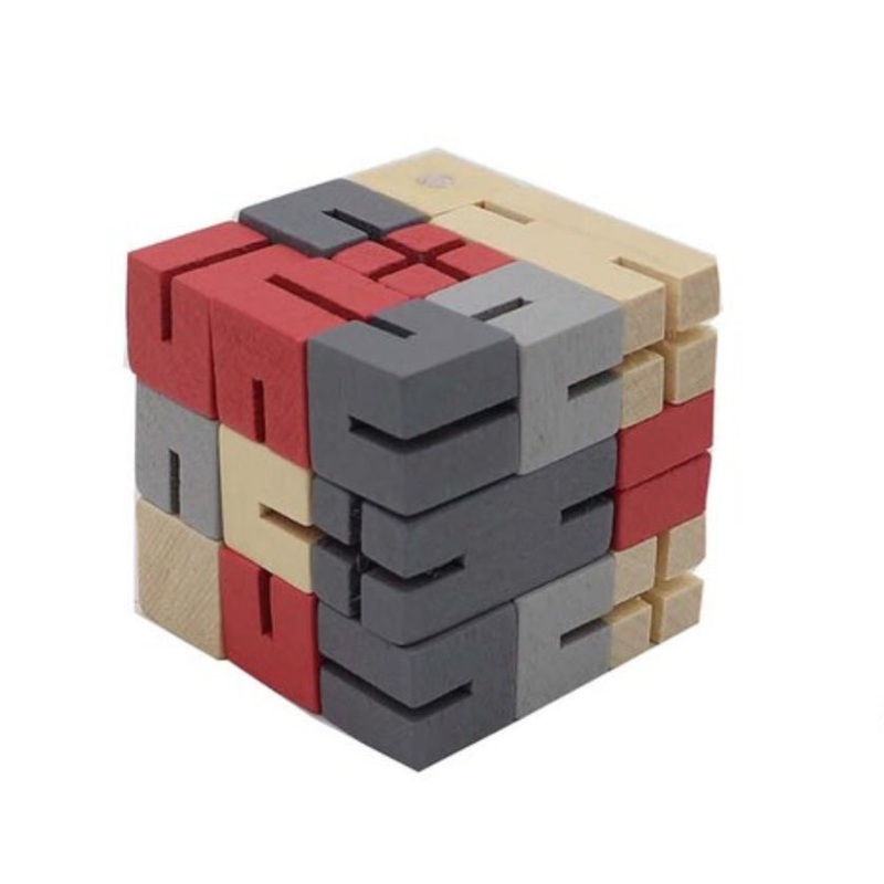 Wooden Twist & Lock Robot Block