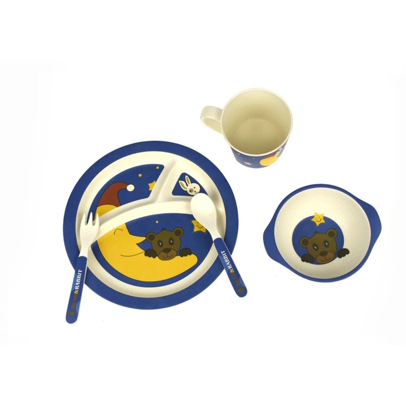 Bamboozoo Dinnerware 5Pcs Bear Rabbit