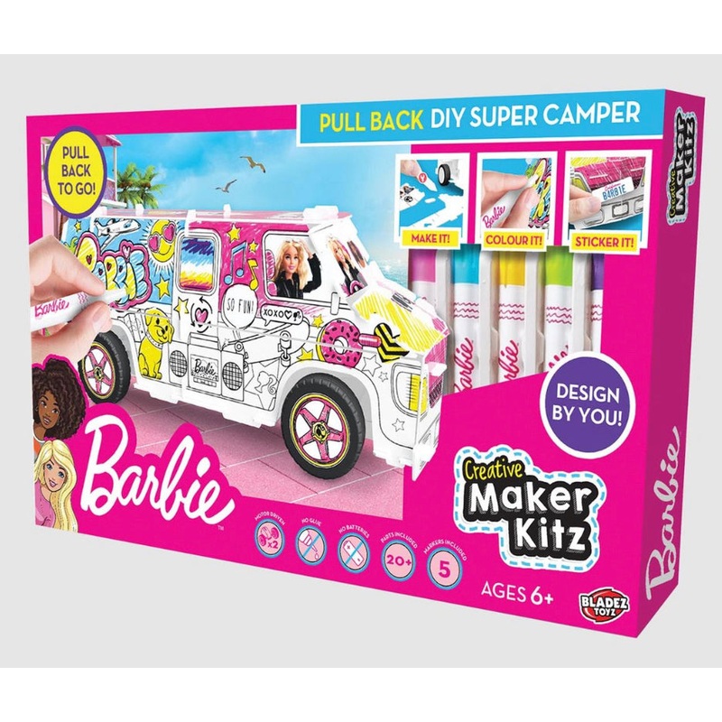 BARBIE DIY PULL BACK CAMPER