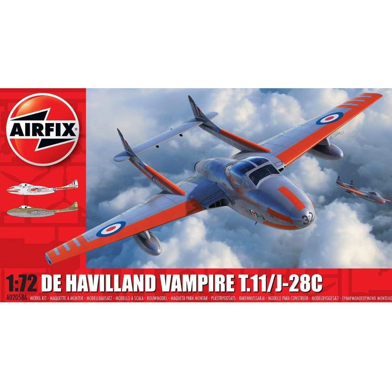 Airfix 1:72 Dehavilland Vampire T.11/J-2