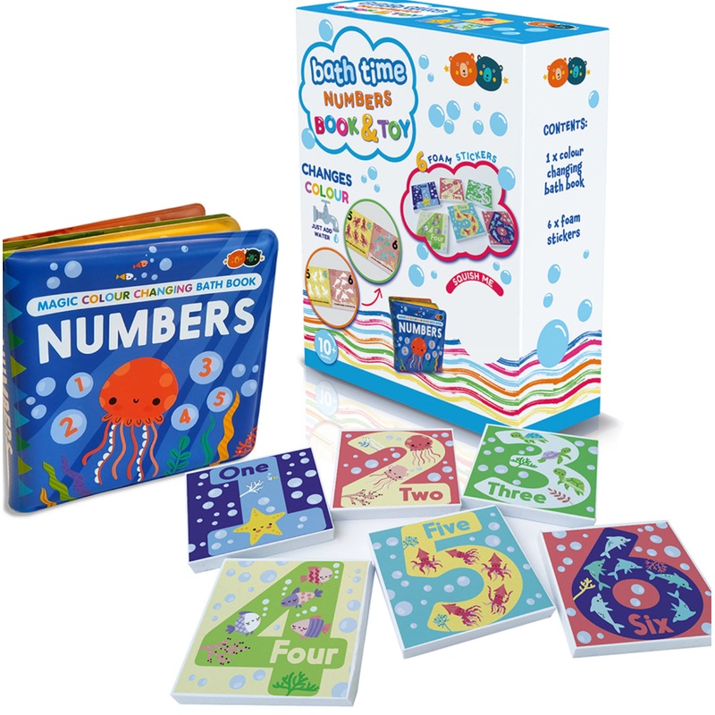 BATH TIME MAGIC COLOR STICKER NUMBERS