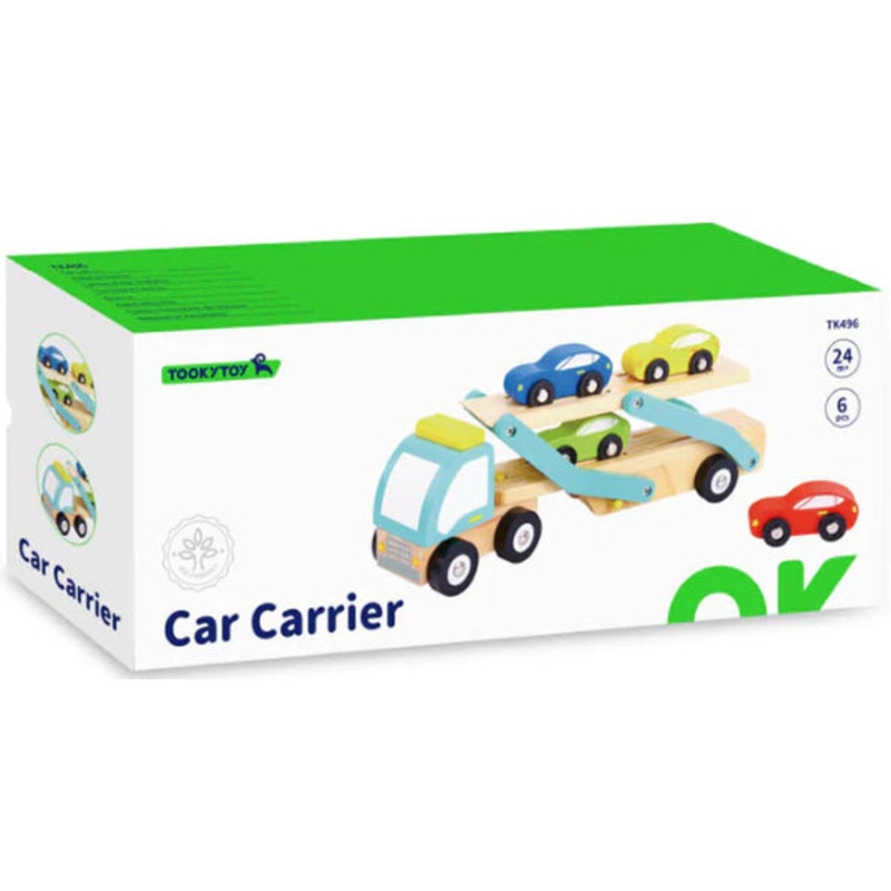 WOODEN CAR CARRIER IN BOX