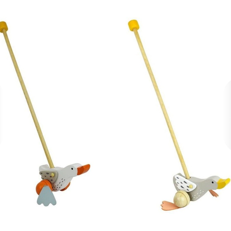 WOODEN GOOSE PUSH ALONG