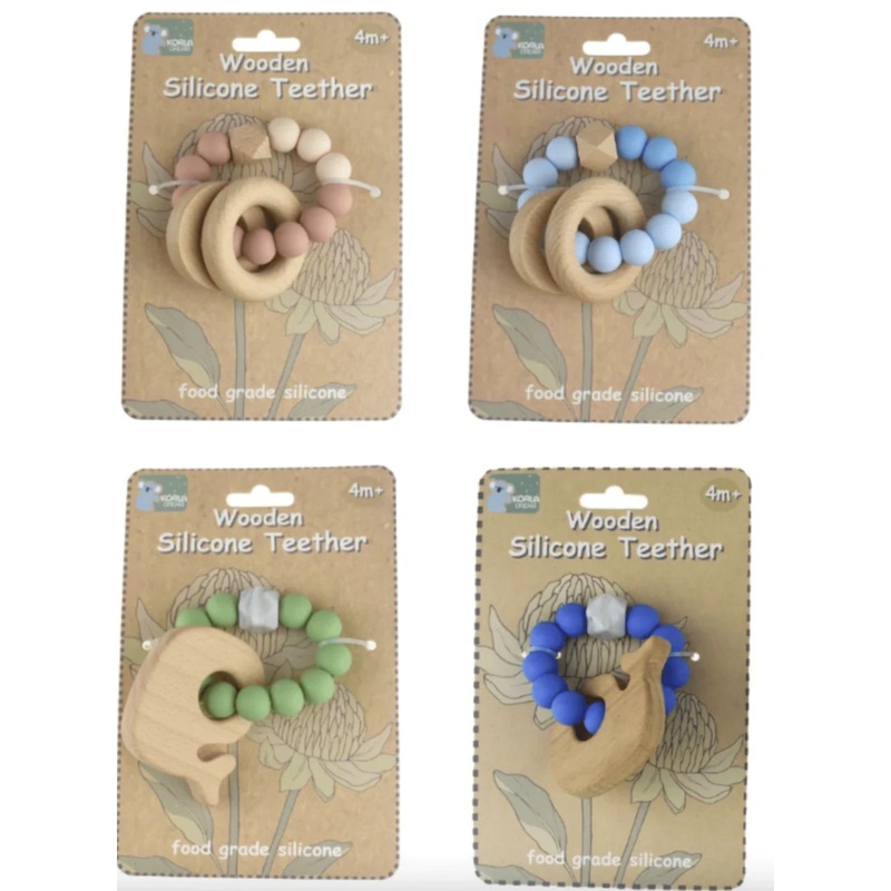 WOODEN SILICONE TEETHER
