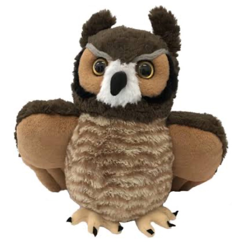 WILD PLUSH GREAT HORNED OWL