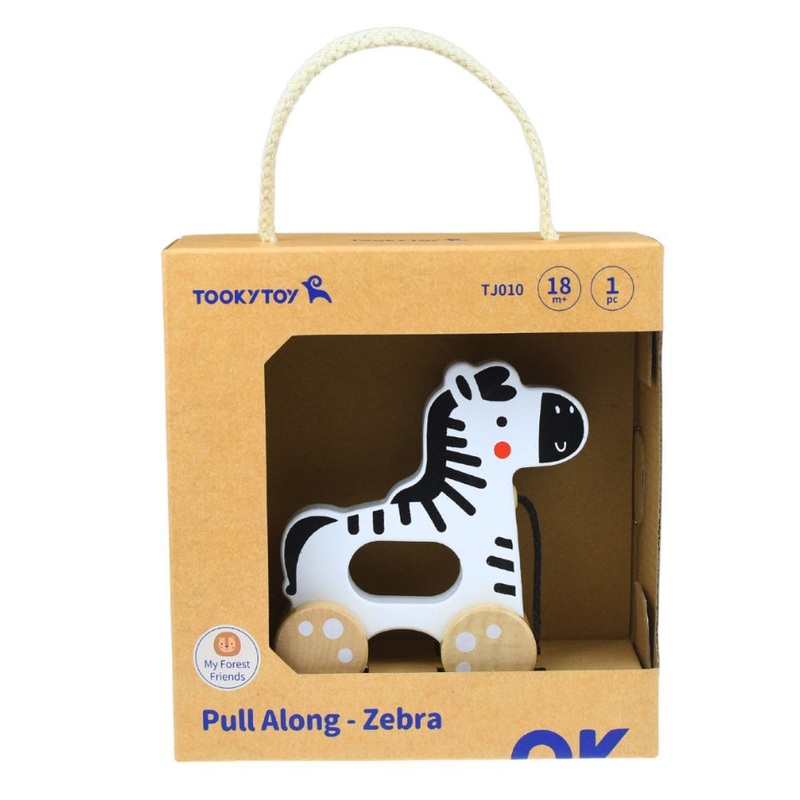 Wooden Forest Friends Pull Along Zebra