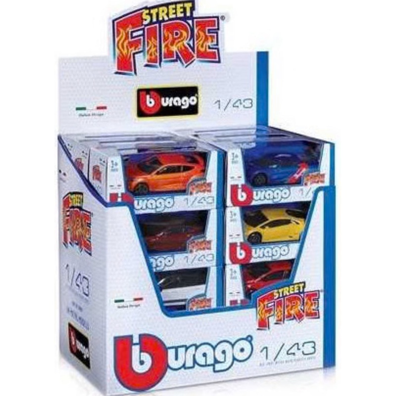 BURAGO 1:43 STREET FIRE CAR ASTD