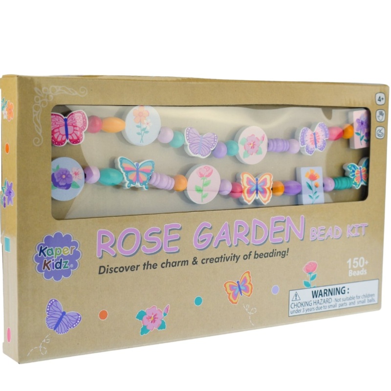 WOOD BEAD KIT ROSE GARDEN