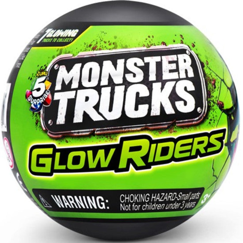 5 Surprise Monster Trucks Night Riders