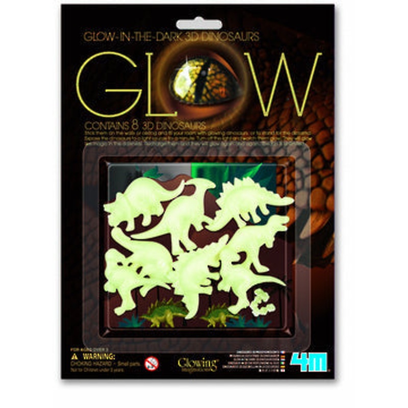 4M GLOW IN THE DARK 3D DINOSAURS
