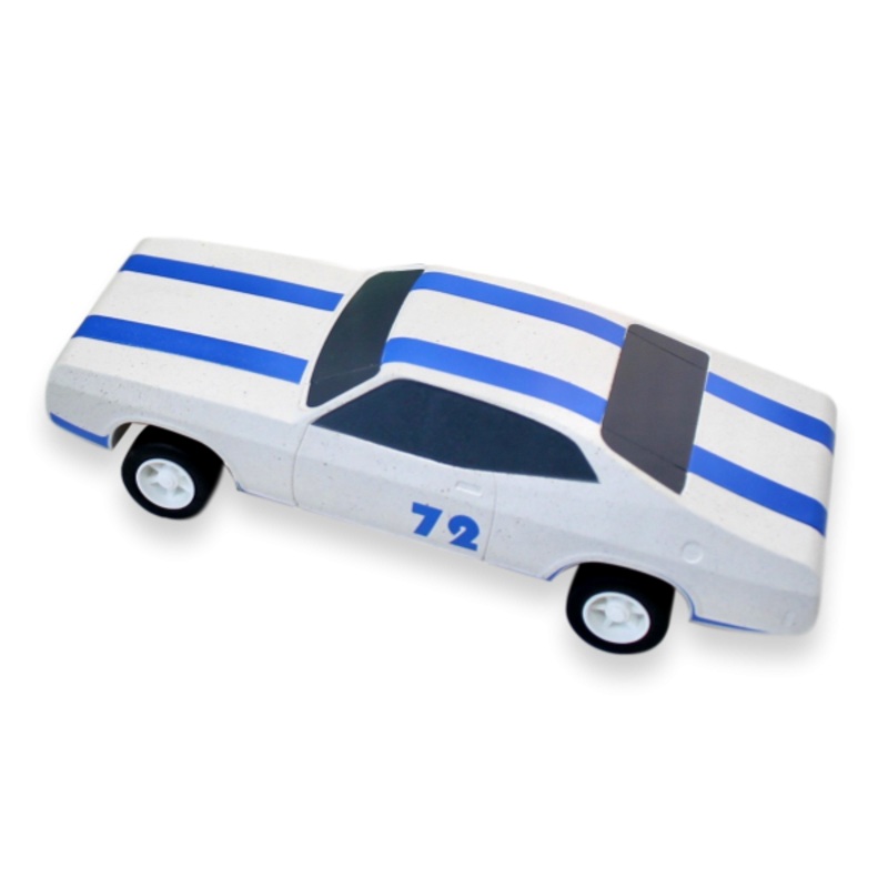 Wooden Build A 3D Muscle Car Blue & Whit