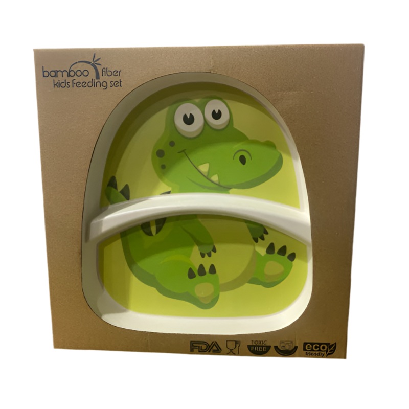 BAMBOO KIDS DINNER SET CROCODILE