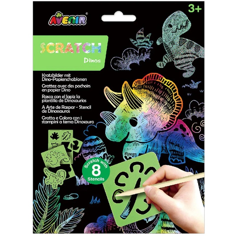AVENIR SCRATCH & STENCIL DINO