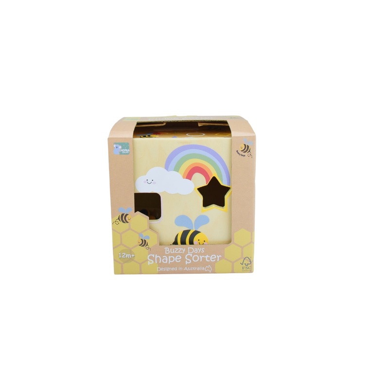WOOD BUZZY DAYS BEE SHAPE SORTER
