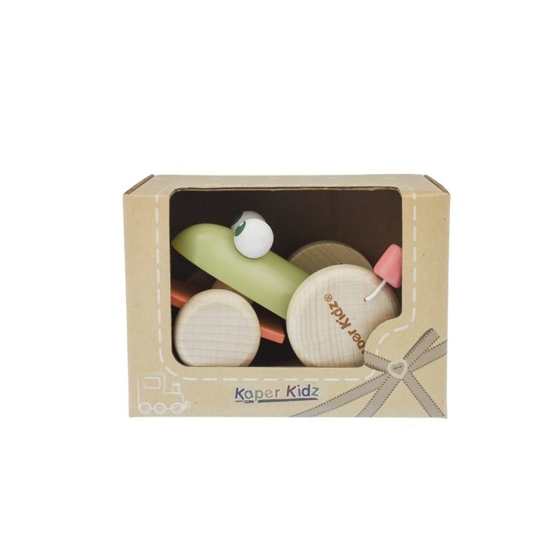 WOOD ECO PLAY PUSH ALONG CROAKING FROG