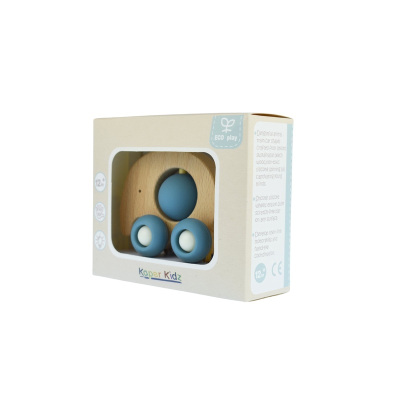 WOOD ECO SPIN ELEPHANT BLUE