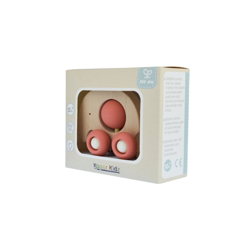 WOOD ECO SPIN ELEPHANT RED