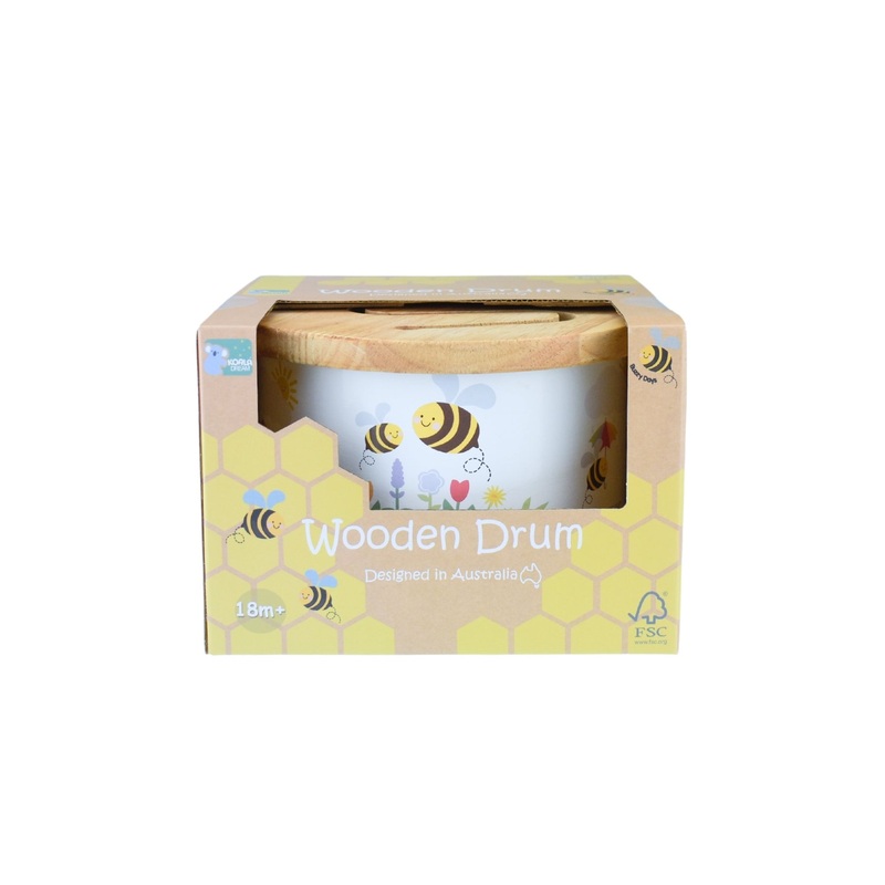WOODEN BUZZY DAYS BEE DRUM