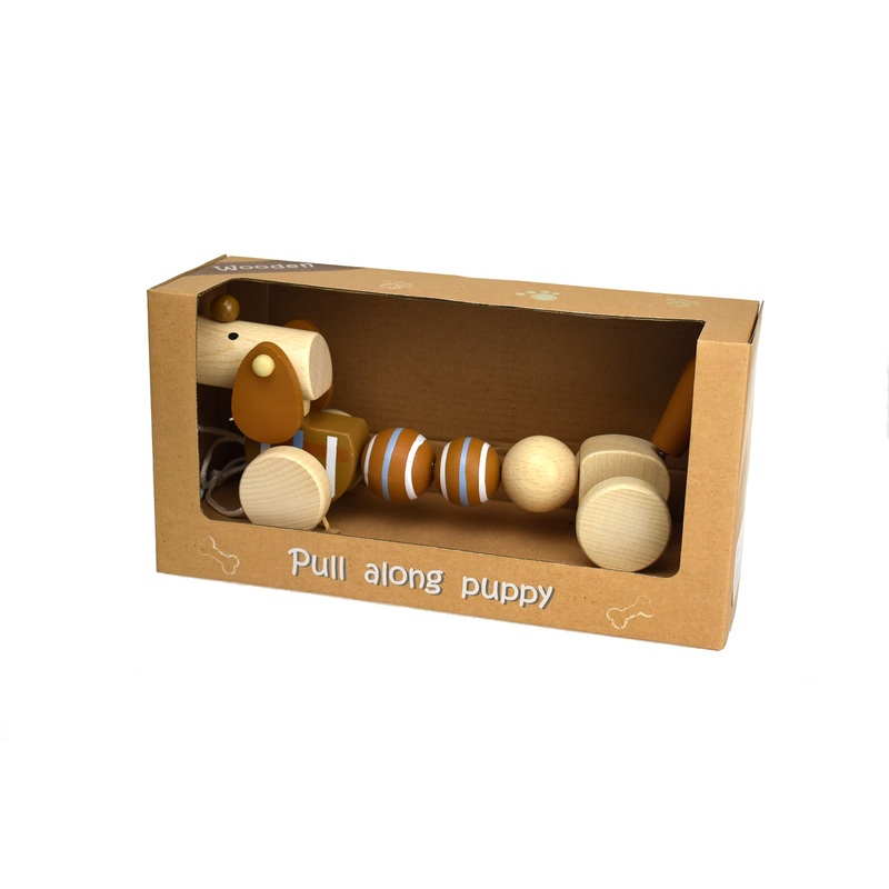 WOODEN PULL ALONG SAUSAGE DOG