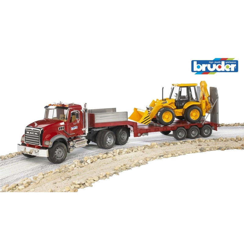 Bruder 1:16 Mack Granite Loader W/Bhoe