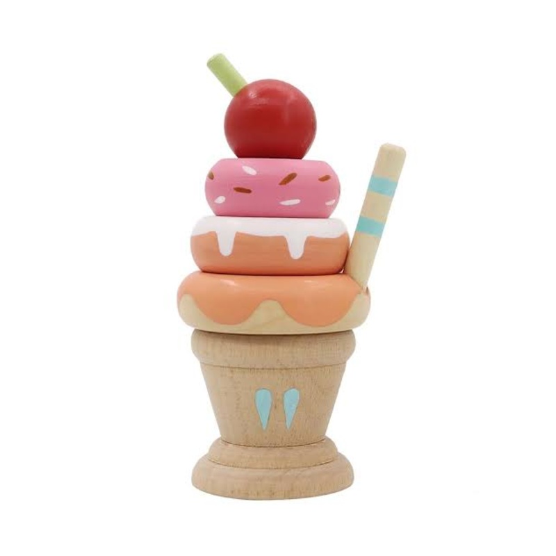 Wooden Ice Cream Cone Strawberry