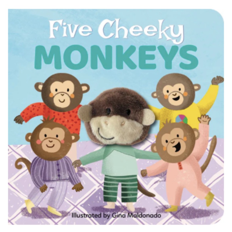 BOOK FINGER PUPPET 5 CHEEKY MONKEYS
