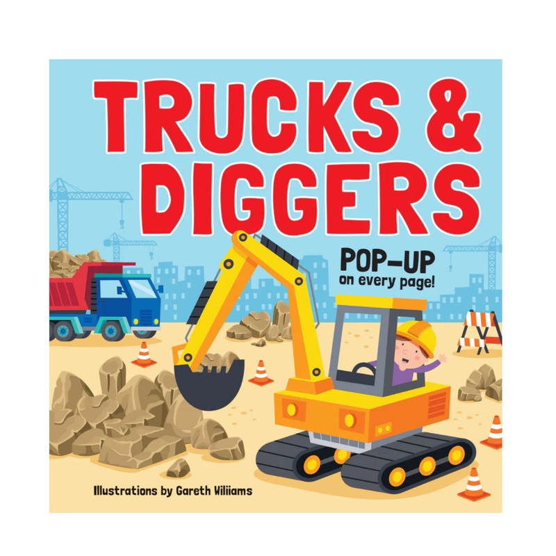 BOOK POP UP TRUCKS AND DIGGERS