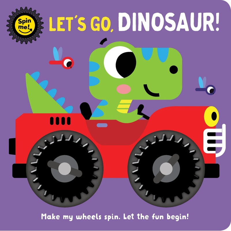BOOK SPIN ME WHEELS LET'S GO DINOSAUR