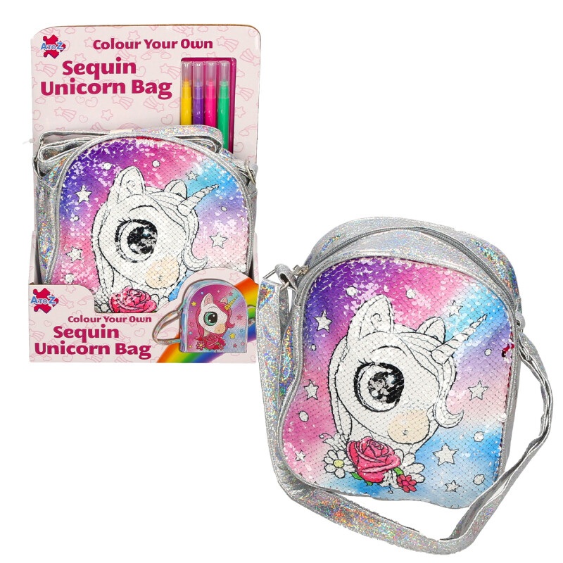 Colour Your Own Sequin Unicorn Bag