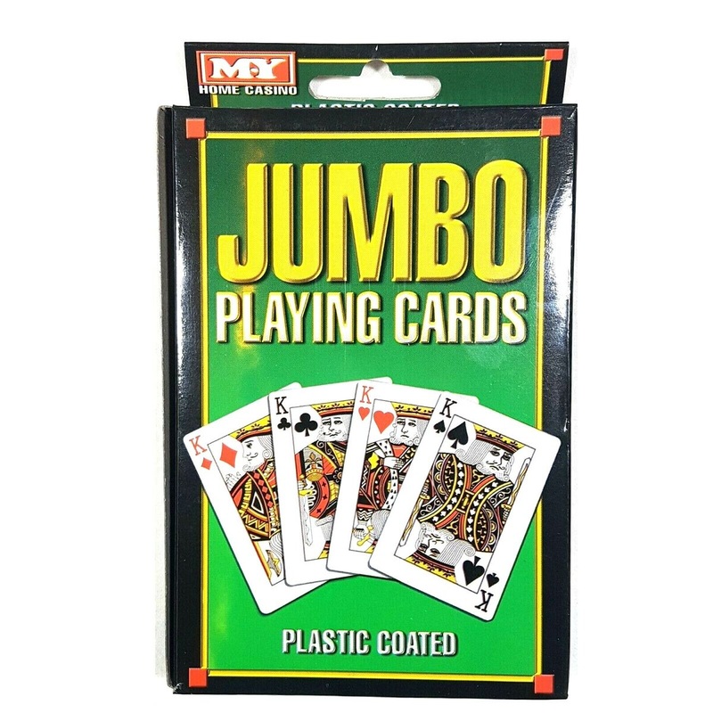 Plastic Coated Jumbo Playing Cards