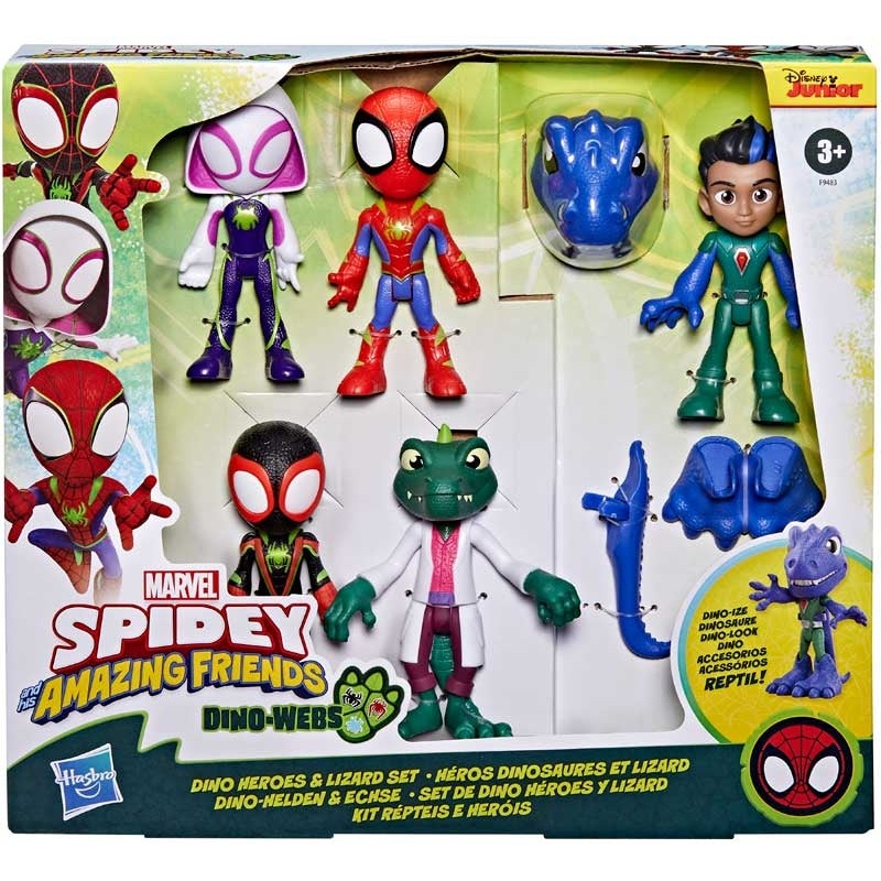 Spidey and Friends Dino Heroes and Lizard Figure Set