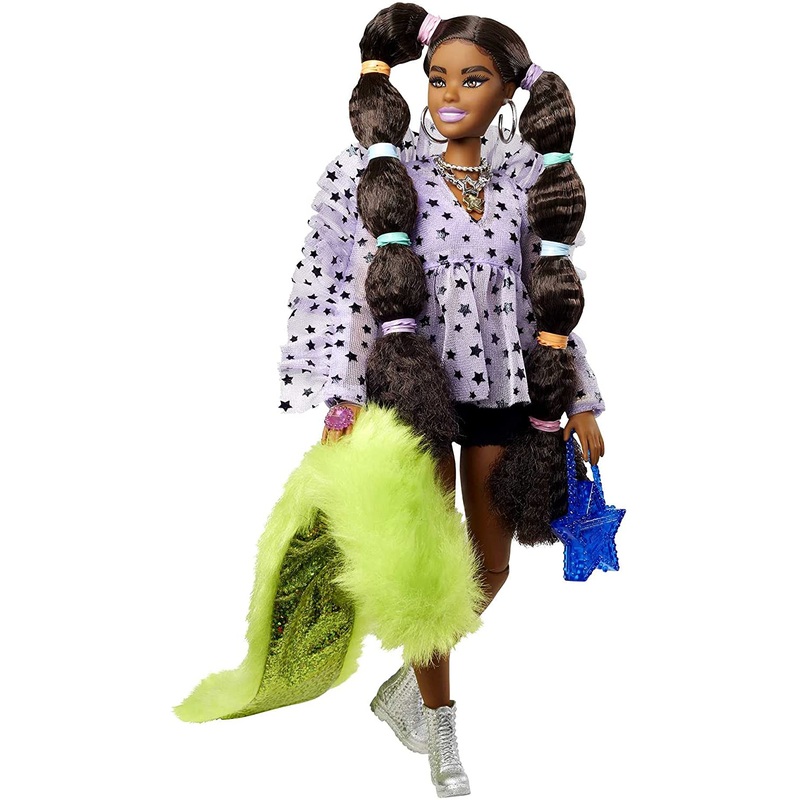 Barbie Extra Doll 7 in Top and Furry Shrug with Pet Pomeranian