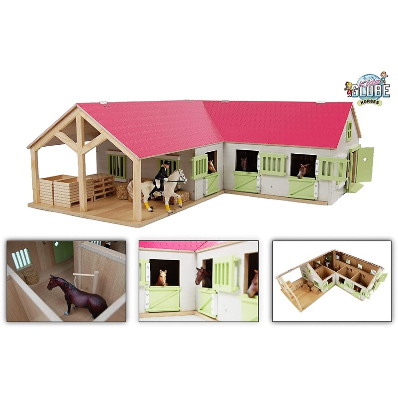 Van Manen Kids Globe Horses Wooden Horse Farm