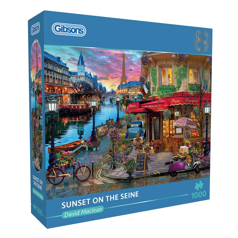 Gibsons - Sunset on the Seine 1000 Pc Jigsaw Puzzle