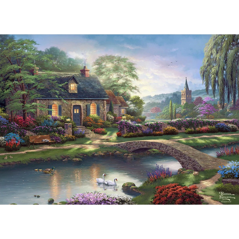 Gibsons - Thomas Kinkade Stoney Creek Cottage 1000 Piece Jigsaw Puzzle